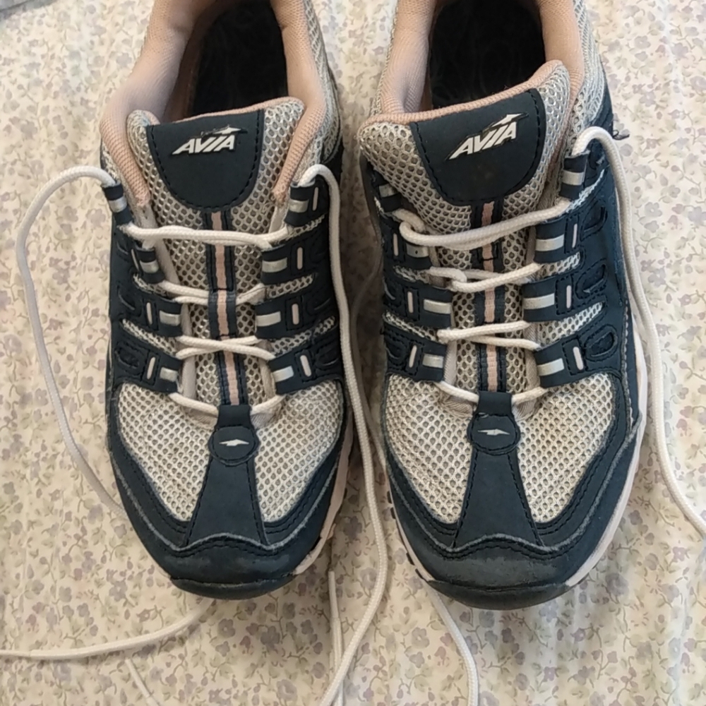 AVIA RESPON-CEL WOMENS Blue/Gray/Pink Sneakers Walking Casual Lace-up Sz-US-7